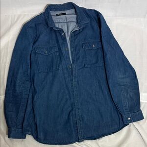 INC International Concepts Dark Blue Shirt Jacket